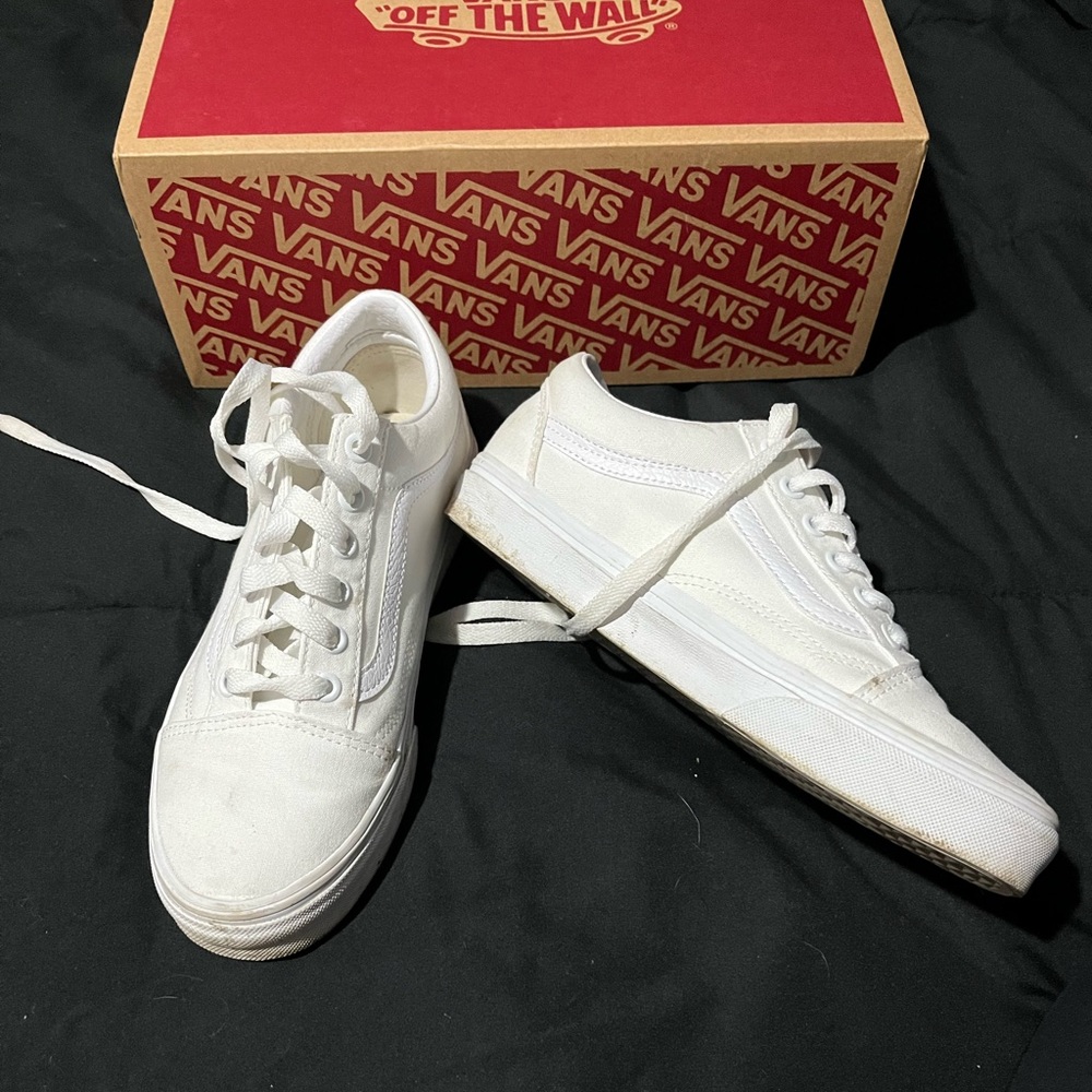 Classic all white Vans